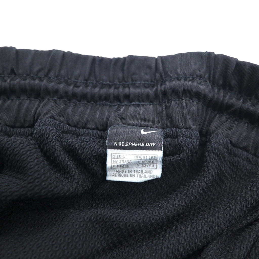 NIKE 00s Game Shorts Half Pants L Black Yellow Sideline Swoosh