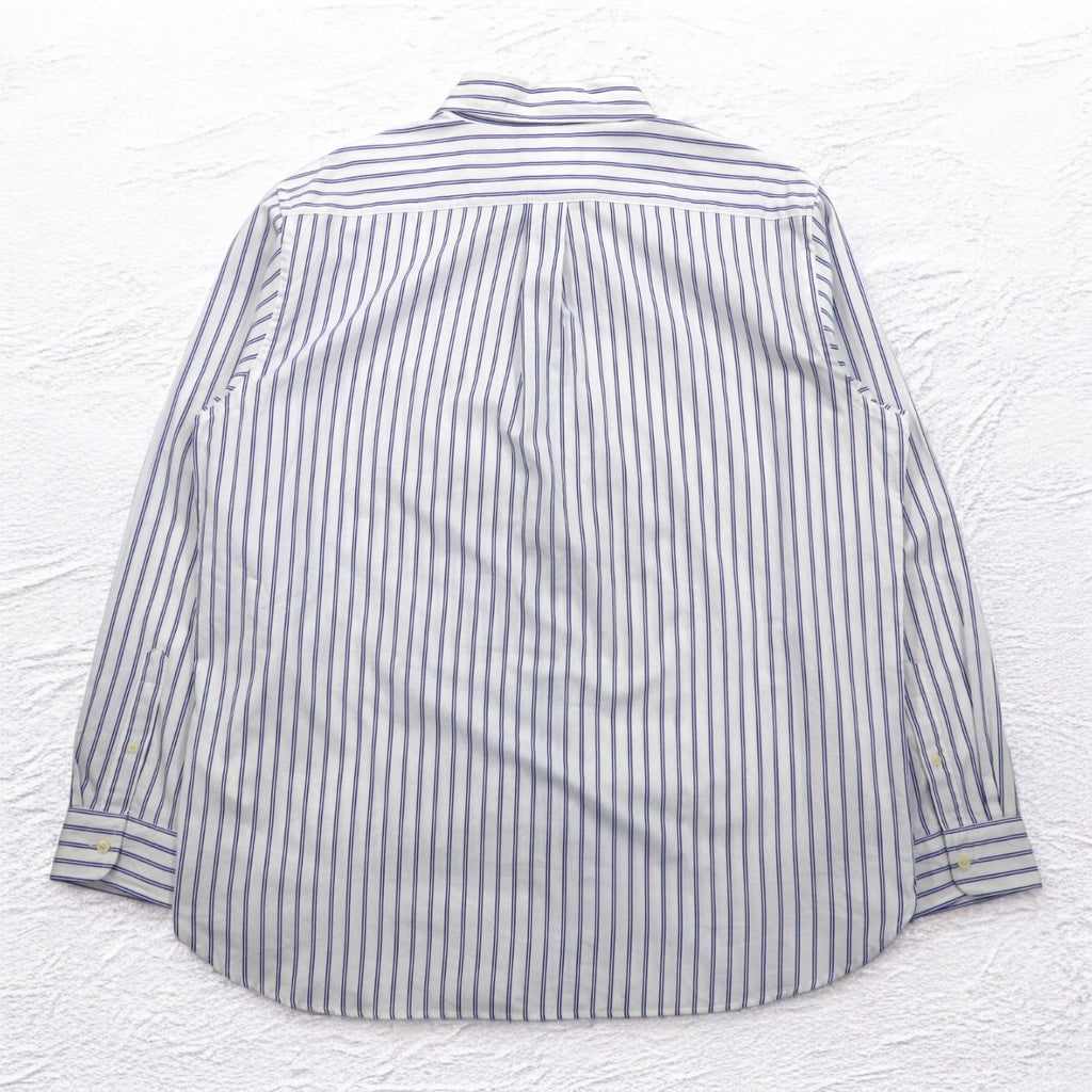 CHAPS Button-down Shirt, XL, White, Striped, Cotton, Chest Pocket, Unused