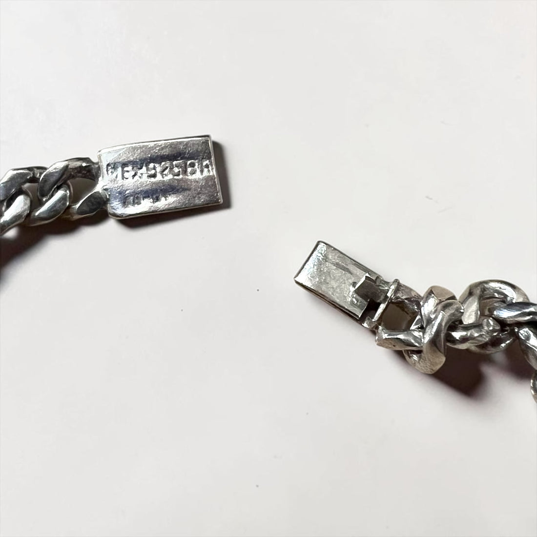 Mexican Jewelry Sterling Bracelet ヴィンテージ メキシカンジュエリー IDブレスレット 喜平 チェーン シルバー MEX925 刻印 メキシコ製