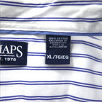 CHAPS Button-down Shirt, XL, White, Striped, Cotton, Chest Pocket, Unused