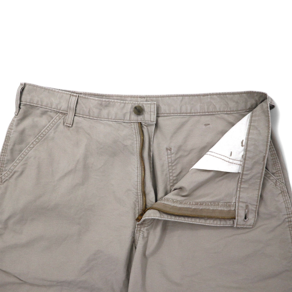 Carhartt Duck Work Shorts, Size 36, Beige, Cotton, B145, Made in Mexico