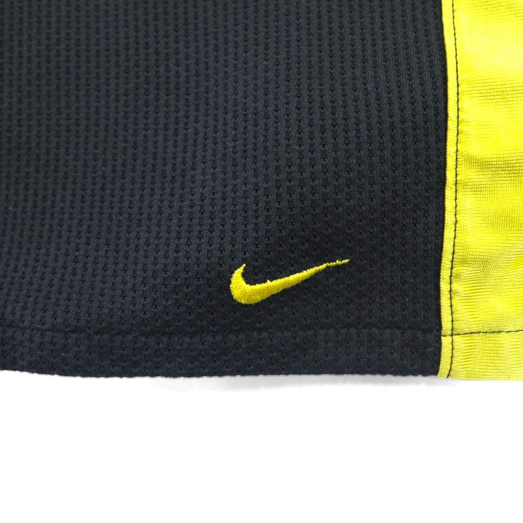 NIKE 00s Game Shorts Half Pants L Black Yellow Sideline Swoosh