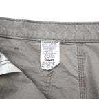 Carhartt Duck Work Shorts, Size 36, Beige, Cotton, B145, Made in Mexico