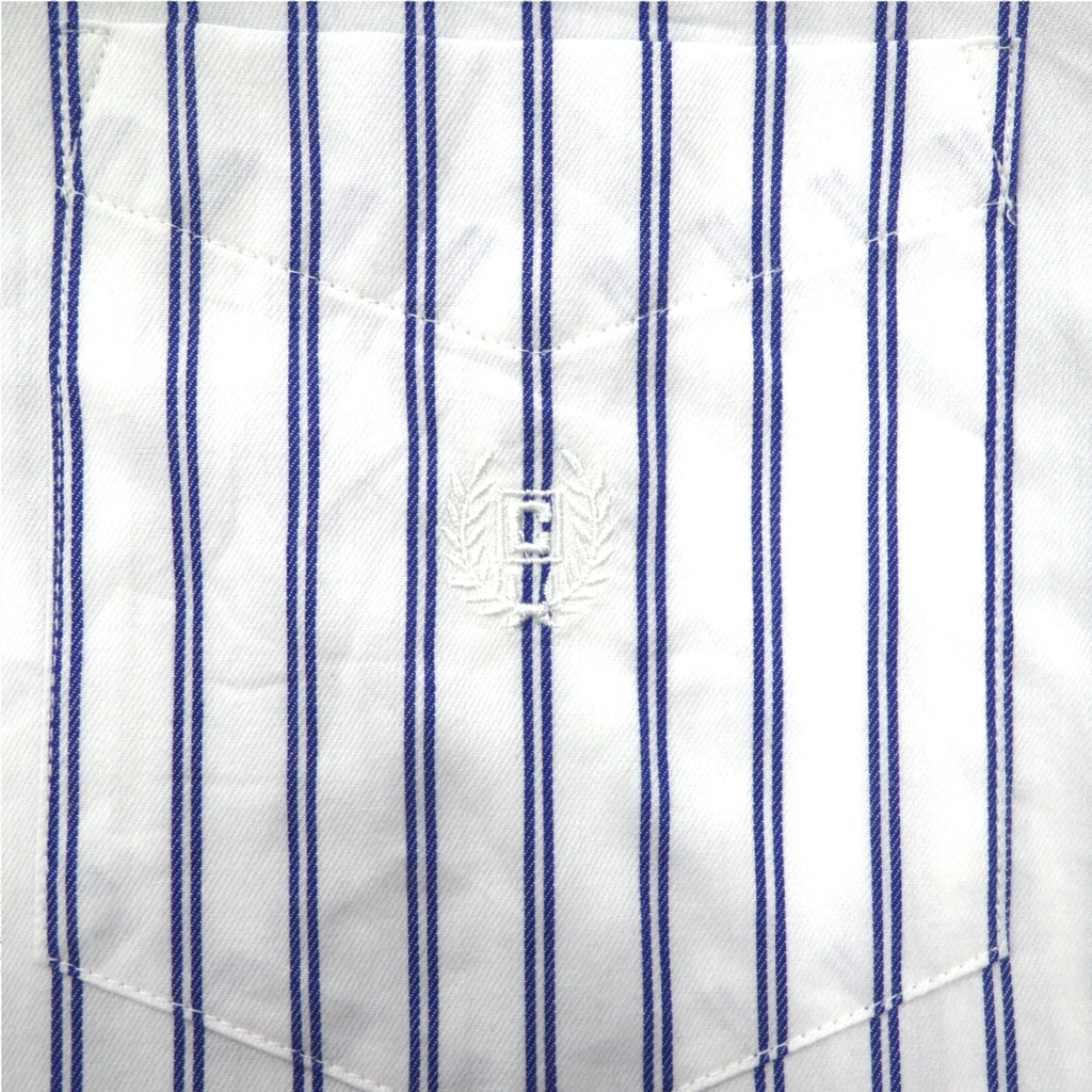 CHAPS Button-down Shirt, XL, White, Striped, Cotton, Chest Pocket, Unused