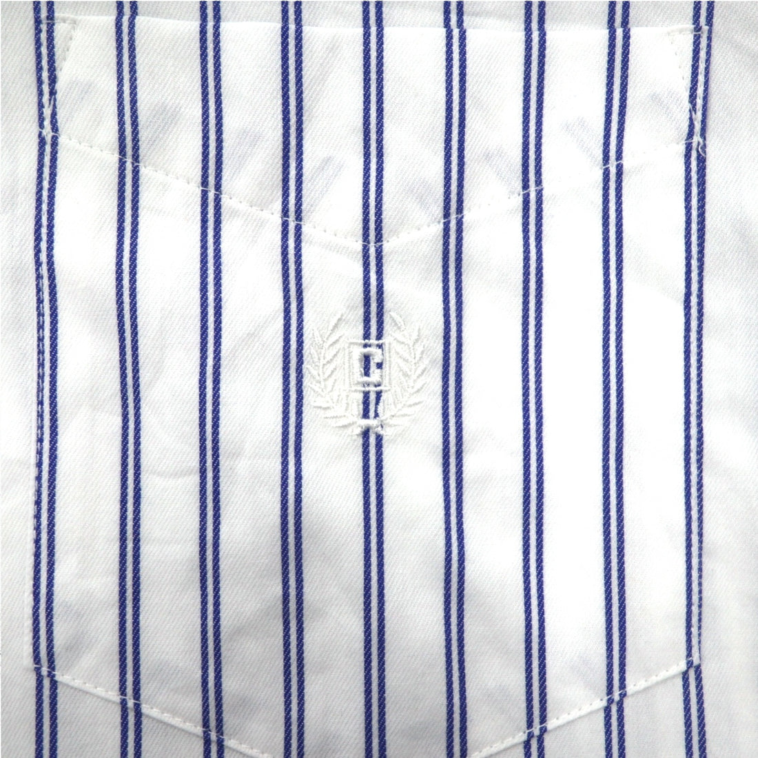CHAPS Button-down Shirt, XL, White, Striped, Cotton, Chest Pocket, Unused