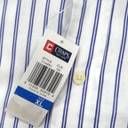 CHAPS Button-down Shirt, XL, White, Striped, Cotton, Chest Pocket, Unused