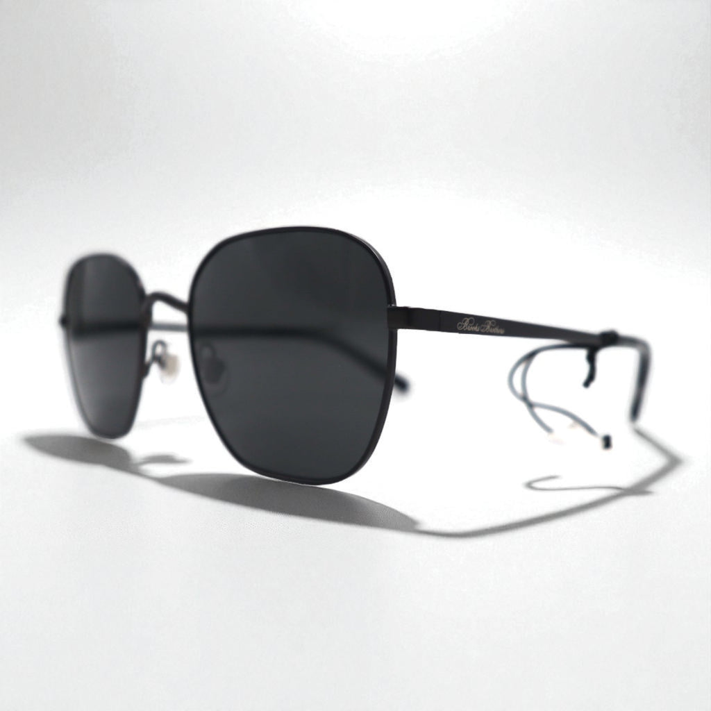 Brooks Brothers Gunmetal Square Metal Frame Sunglasses BB4066 103587 55-19 145 3N Unused