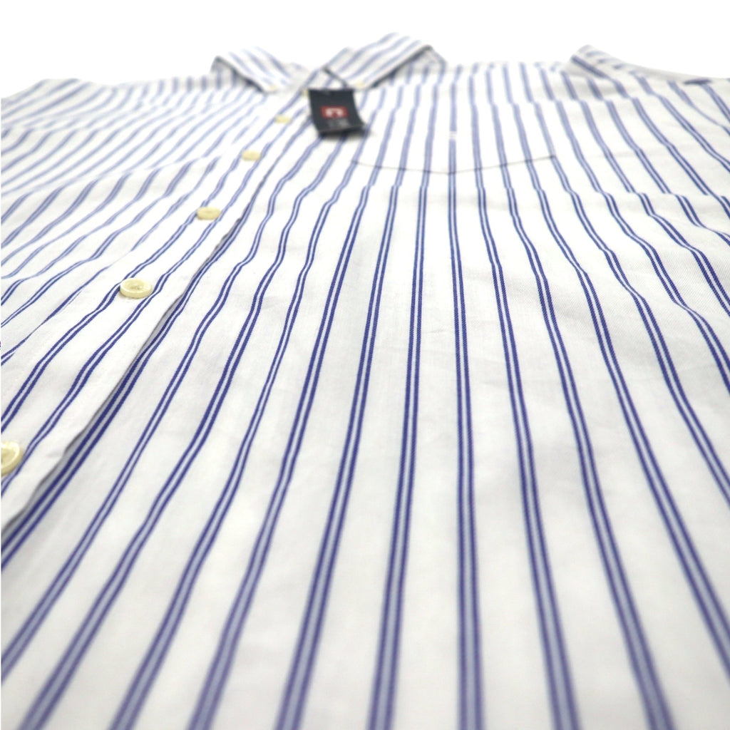 CHAPS Button-down Shirt, XL, White, Striped, Cotton, Chest Pocket, Unused