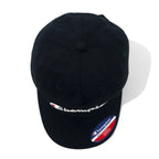 Champion Script Logo 6 Panel Cap OSFA Adjustable Black Cotton