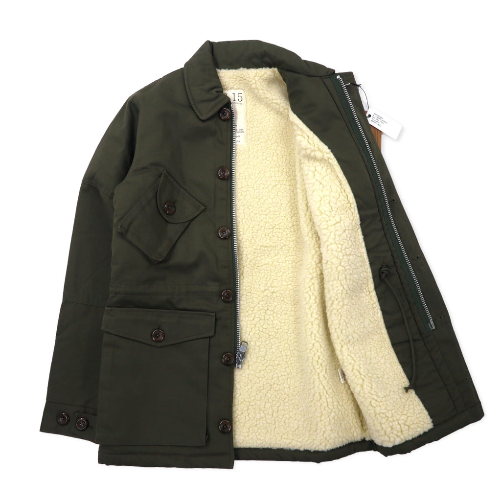 8.15 AUGUST FIFTEENTH USA made army jacket S khaki cotton boa liner drawcord ARMY JACKET 4095A26802 Unused item