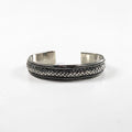 Sterling Silver 925 Woven Mesh Cuff Bangle Bracelet Wide Vintage Style