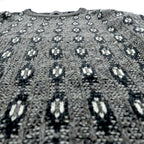 90s USA Vintage Jacquard Knit DAVID TAYLOR Allover Pattern Sweater XL Gray Made in