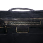 Ralph Lauren Big Pony Embroidered Canvas Tote Bag in Black Cotton