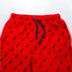 NAUTICA Pajama Pants Easy Pants M Red Micro Fleece All-over Pattern SLEEPWEAR