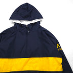 90s USA Vintage Anorak Parka CHARLES RIVER ハーフジップ アノラックパーカー ナイロンジャケット L ネイビー IDEALジップ