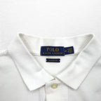 POLO RALPH LAUREN CLASSIC FIT Polo Shirt M White Pique Small Pony Embroidery
