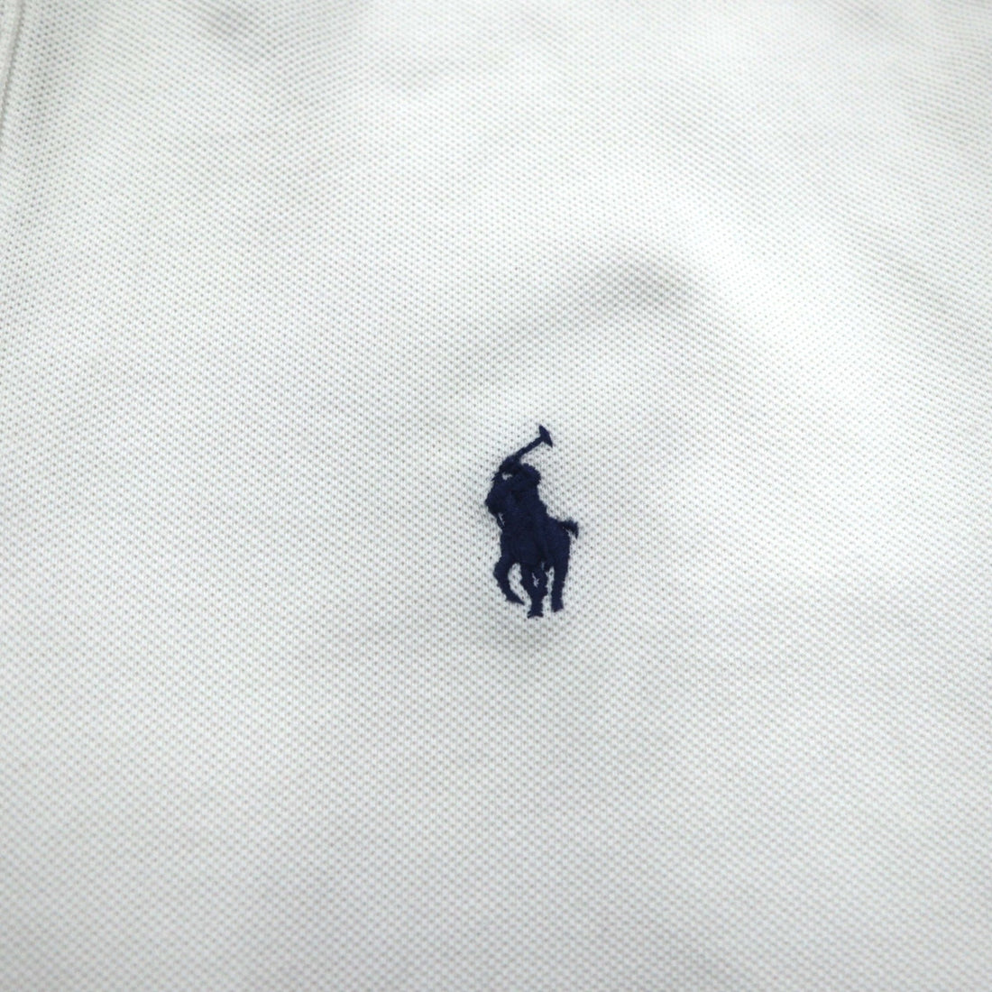 POLO RALPH LAUREN CLASSIC FIT Polo Shirt M White Pique Small Pony Embroidery