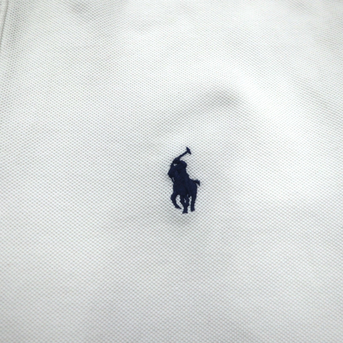 POLO RALPH LAUREN CLASSIC FIT Polo Shirt M White Pique Small Pony Embroidery