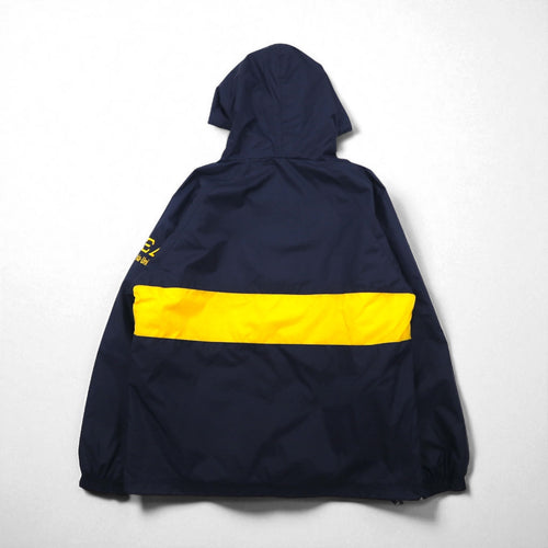 90s USA Vintage Charles River Anorak Parka, Half-Zip Nylon Jacket, Size L, Navy, Ideal Zip