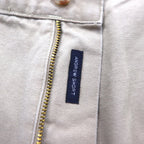 POLO RALPH LAUREN 90s Polo Chino 2-Puck Shorts, XL, Beige, Made in Mexico