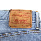 Levi's 00年代 550 リラックス フィット テーパード デニムパンツ 32 ブルー アイスウォッシュ コットン ジッパーフライ USAライン 550-4834 レソト製