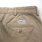 POLO RALPH LAUREN 90s Polo Chino 2-Puck Shorts, XL, Beige, Made in Mexico