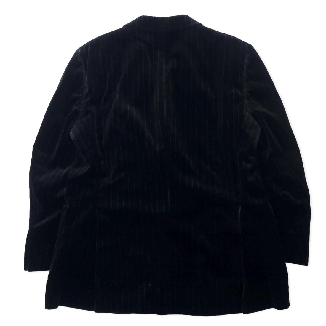 BURBERRY Velor 3B Tailored Jacket 165 Black Striped Cotton Made in Japan