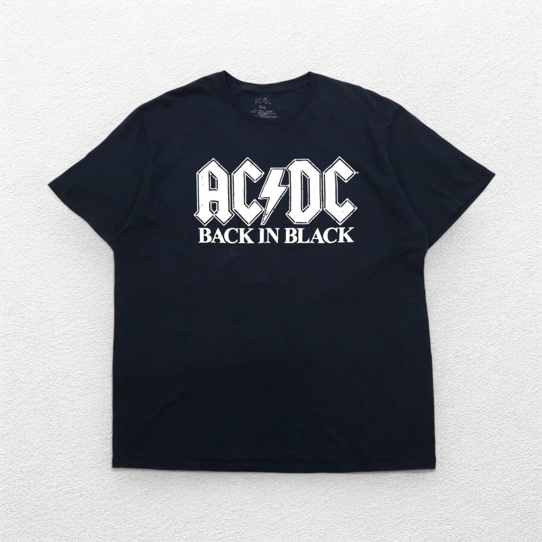 AC/DC Rock Band T-Shirt 2XL Black Cotton BACK IN BLACK