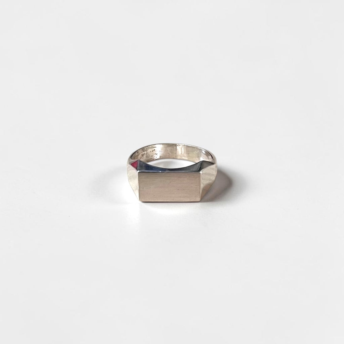 Silver Rectangular Signet Ring シグネット リング 指輪 19号 シルバー スクエア 印台