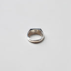 Vintage Silver Rectangular Signet Ring Plain Square Face Stamped SILVER 19