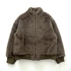 Johnbull Faux Fur Short Fleece Jacket, Free Brown Acrylic, AL954