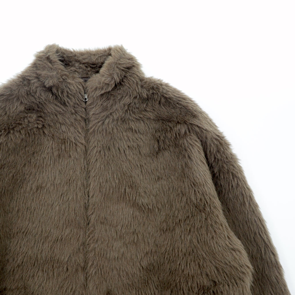 Johnbull Faux Fur Short Fleece Jacket, Free Brown Acrylic, AL954