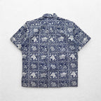 reyn spooner 90年代 ハワイ製 ビキニタグ ハワイアン アロハシャツ L ネイビー 総柄