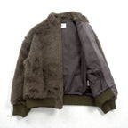 Johnbull Faux Fur Short Fleece Jacket, Free Brown Acrylic, AL954