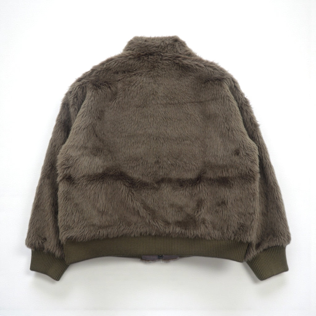 Johnbull Faux Fur Short Fleece Jacket, Free Brown Acrylic, AL954