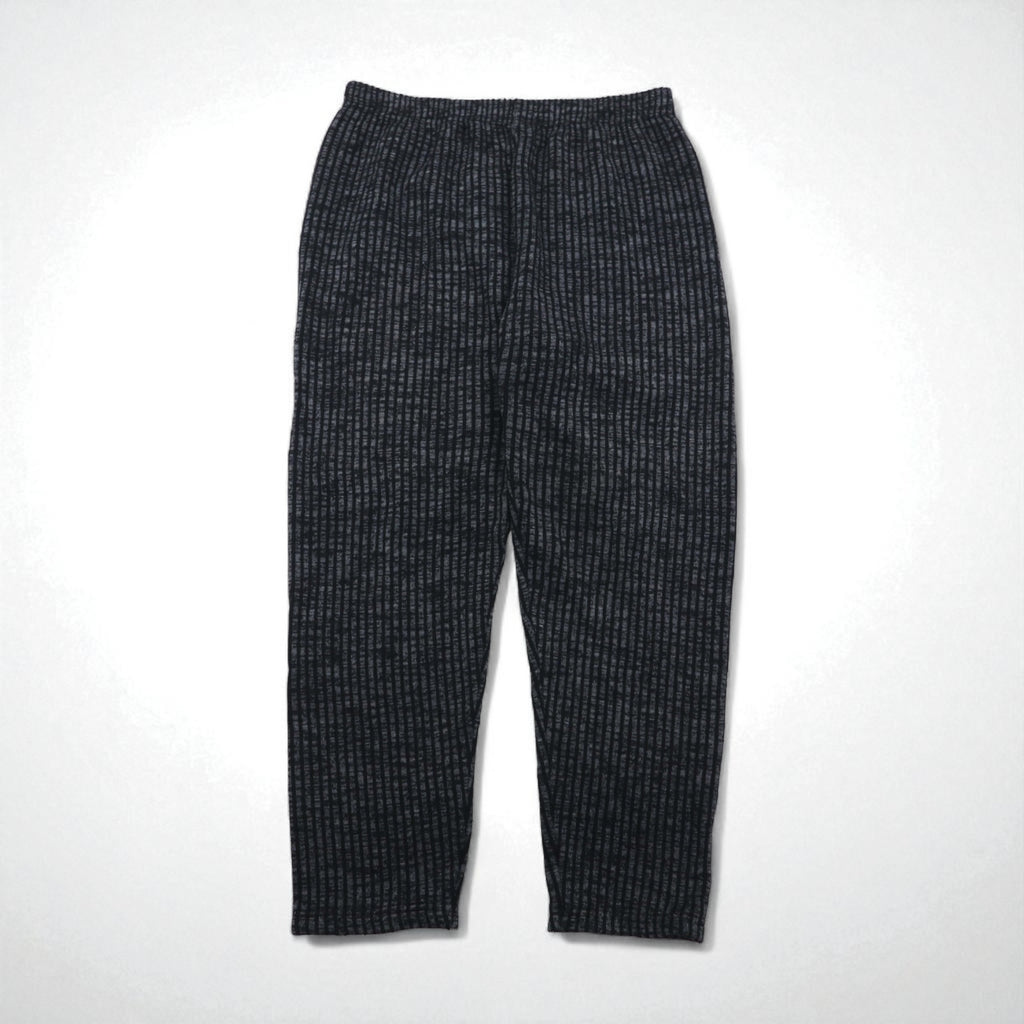 90s France Vintage Easy Wide Pants フランス製 ワイド イージーパンツ L ストライプ ストレッチ テーパード