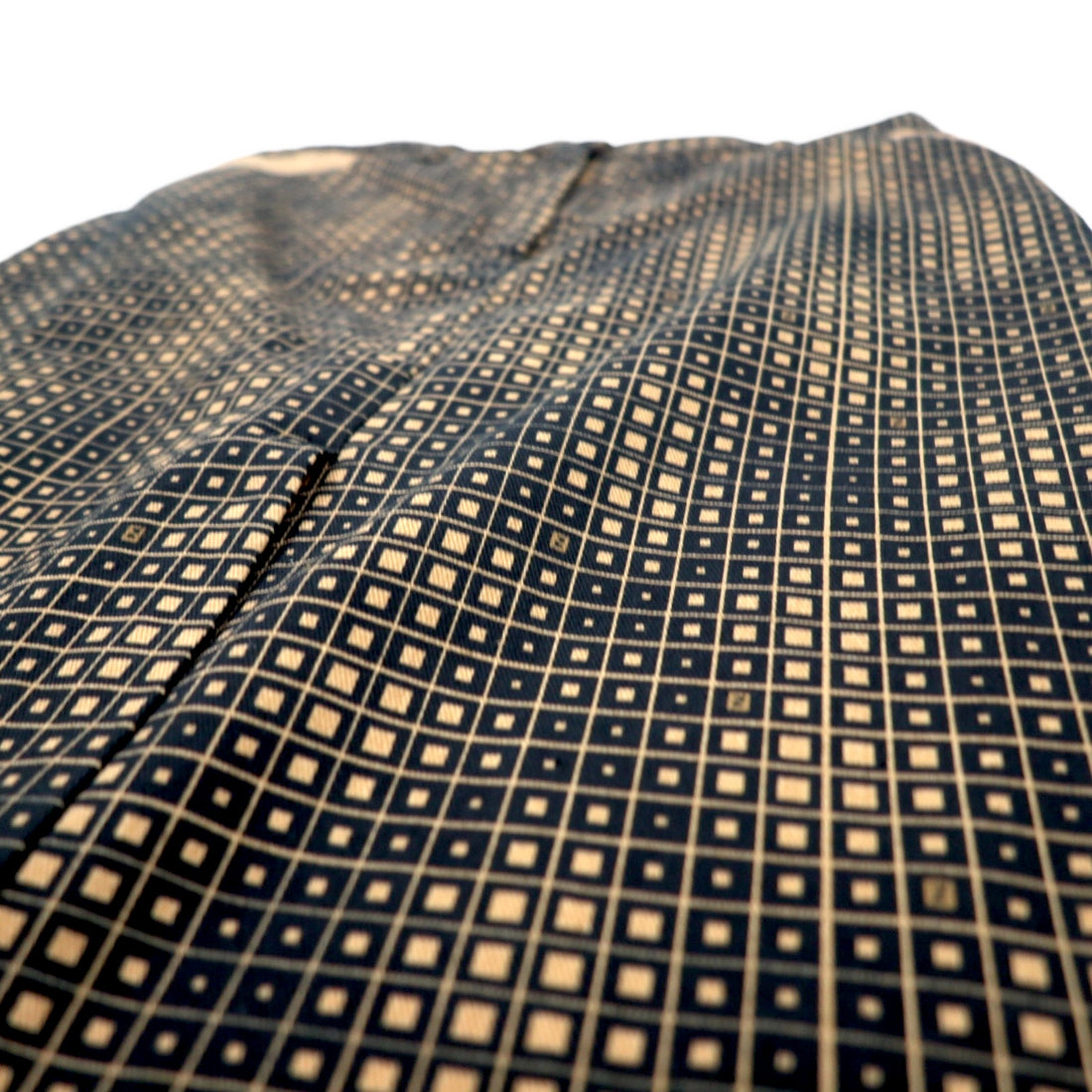 FENDI Made in Italy Zucca Monogram Skirt L Black Cotton All-over Geometric Pattern