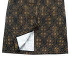 FENDI Made in Italy Zucca Monogram Skirt L Black Cotton All-over Geometric Pattern