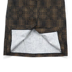 FENDI Made in Italy Zucca Monogram Skirt L Black Cotton All-over Geometric Pattern