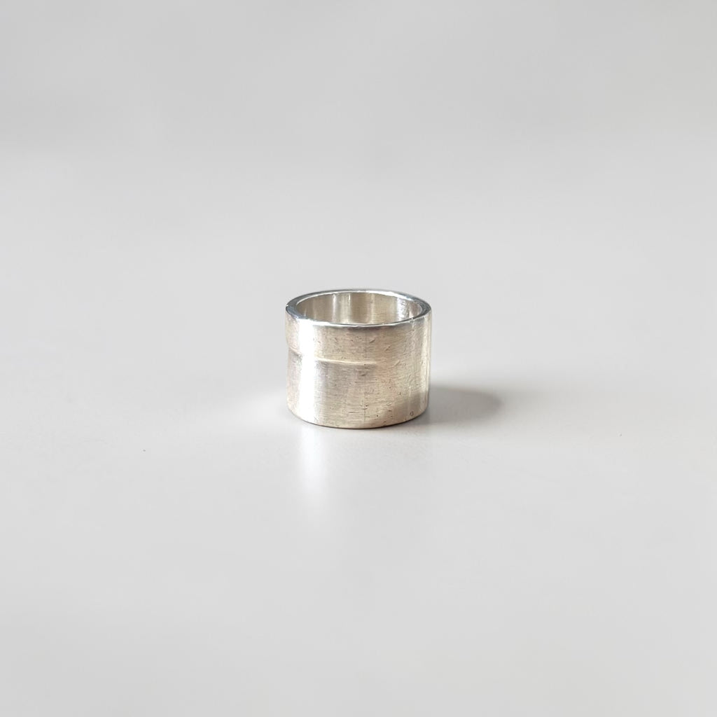 GUCCI Italian Made Vintage Wide Silever Ring, Silver925