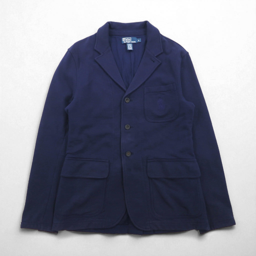 Polo Ralph Lauren 90年代 3B テーラードジャケット ブレザー L ネイビー コットン ポニー刺繍