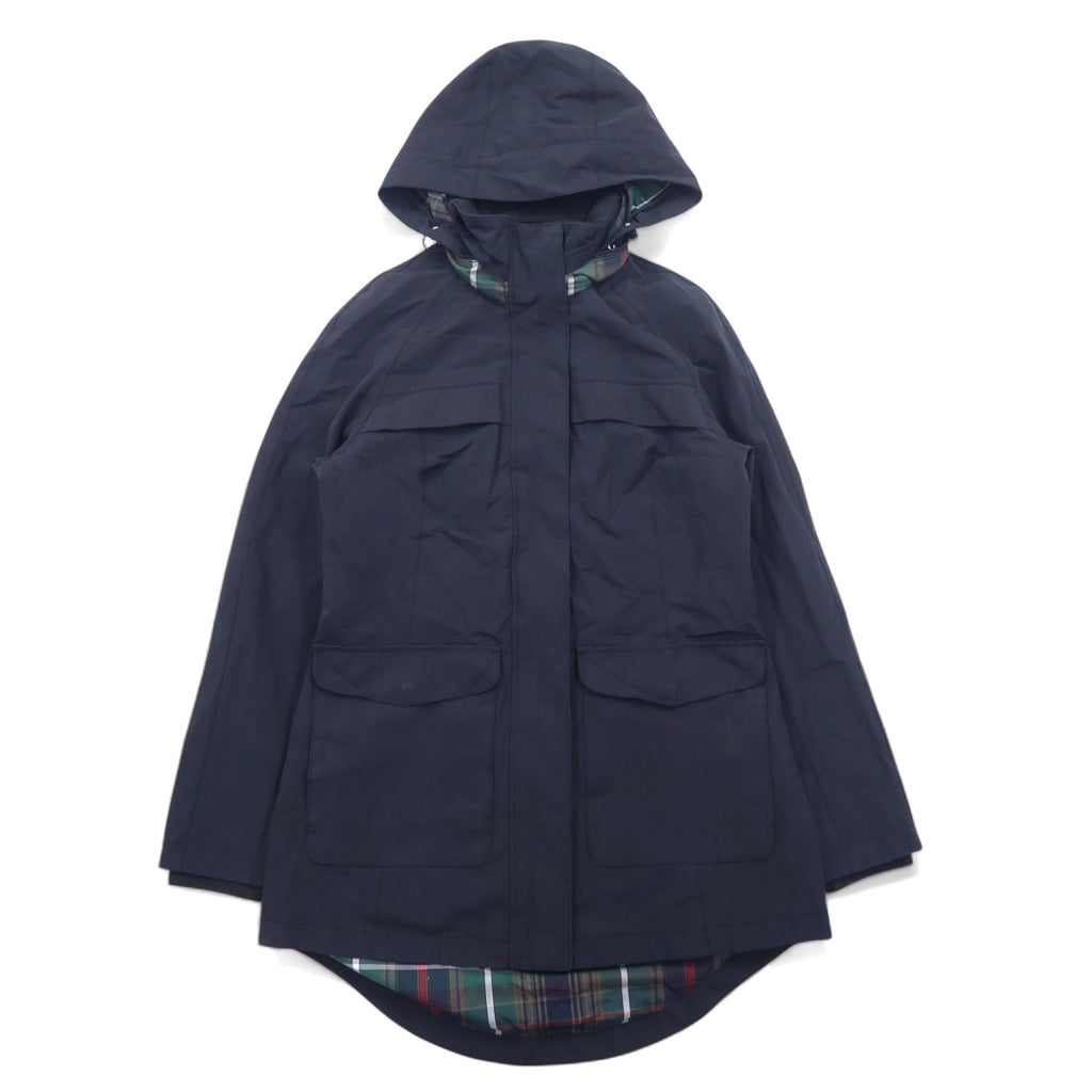 日本然リトテ-古着オンライン-PENDLETON マウンテンパーカー S ブラック ポリエステル ダブルジップ 裏地チェック フード収納式-PENDLETON Mountain Hoodie S Black Polyester Double Zip Lining Checked Hoodie Retractable