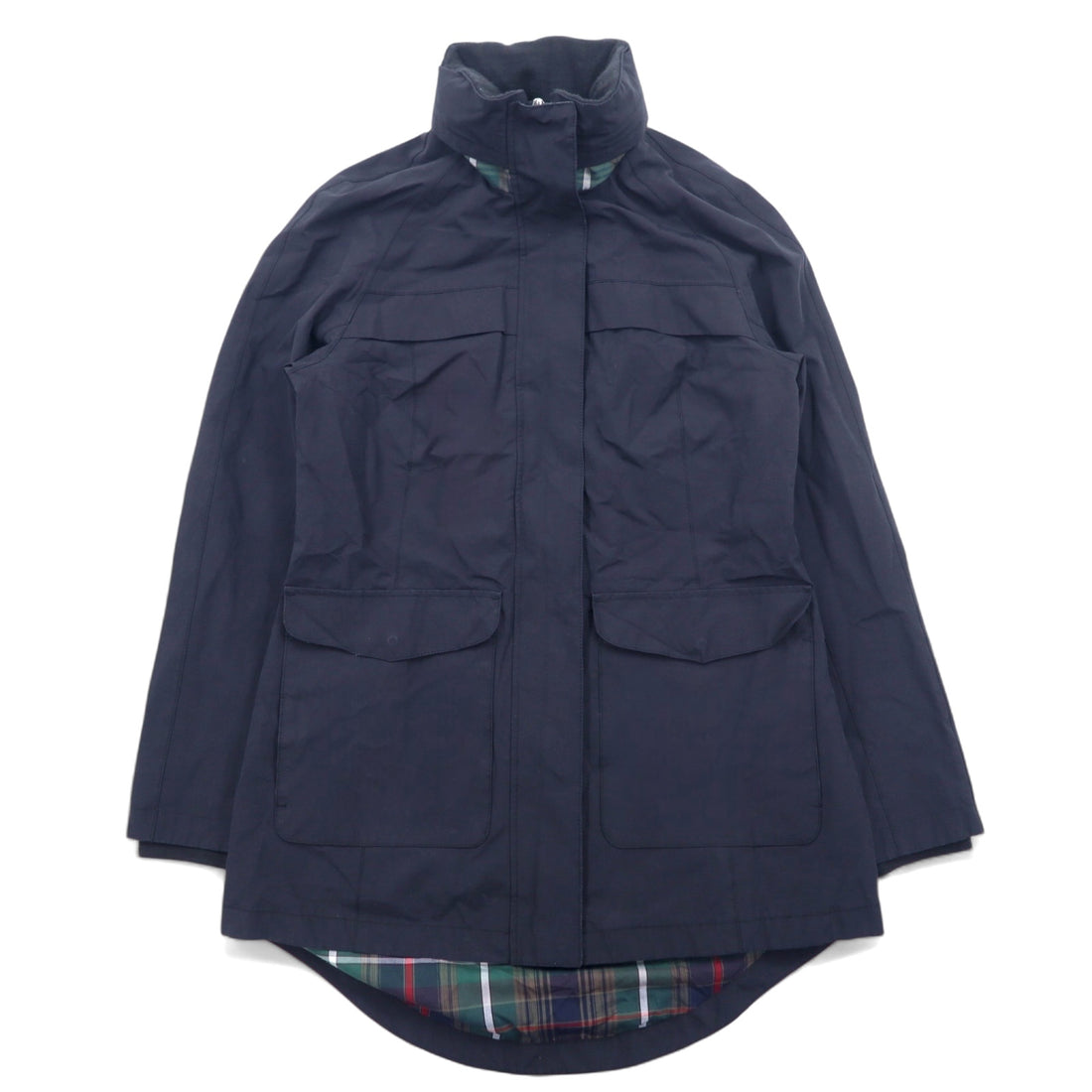 PENDLETON Mountain Parka S Black Polyester Double Zip Check Lining Retractable Hood