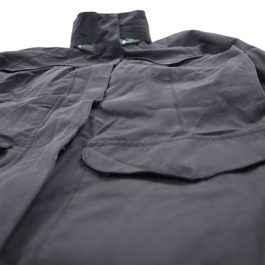 PENDLETON Mountain Parka S Black Polyester Double Zip Check Lining Retractable Hood