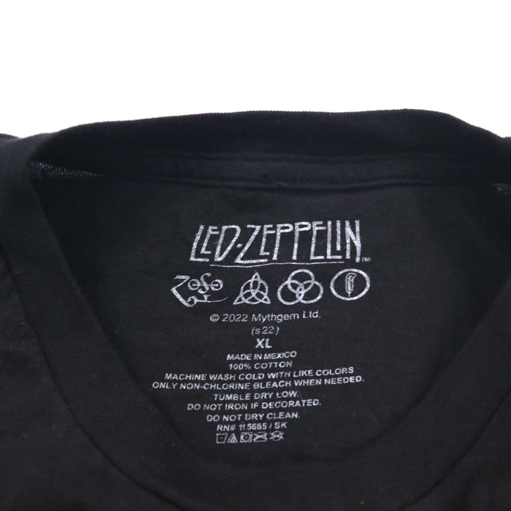 LED ZEPPELIN Led Zeppelin Rock Band T-Shirt XL Black Cotton UNITED STATES OF AMERICA 1977