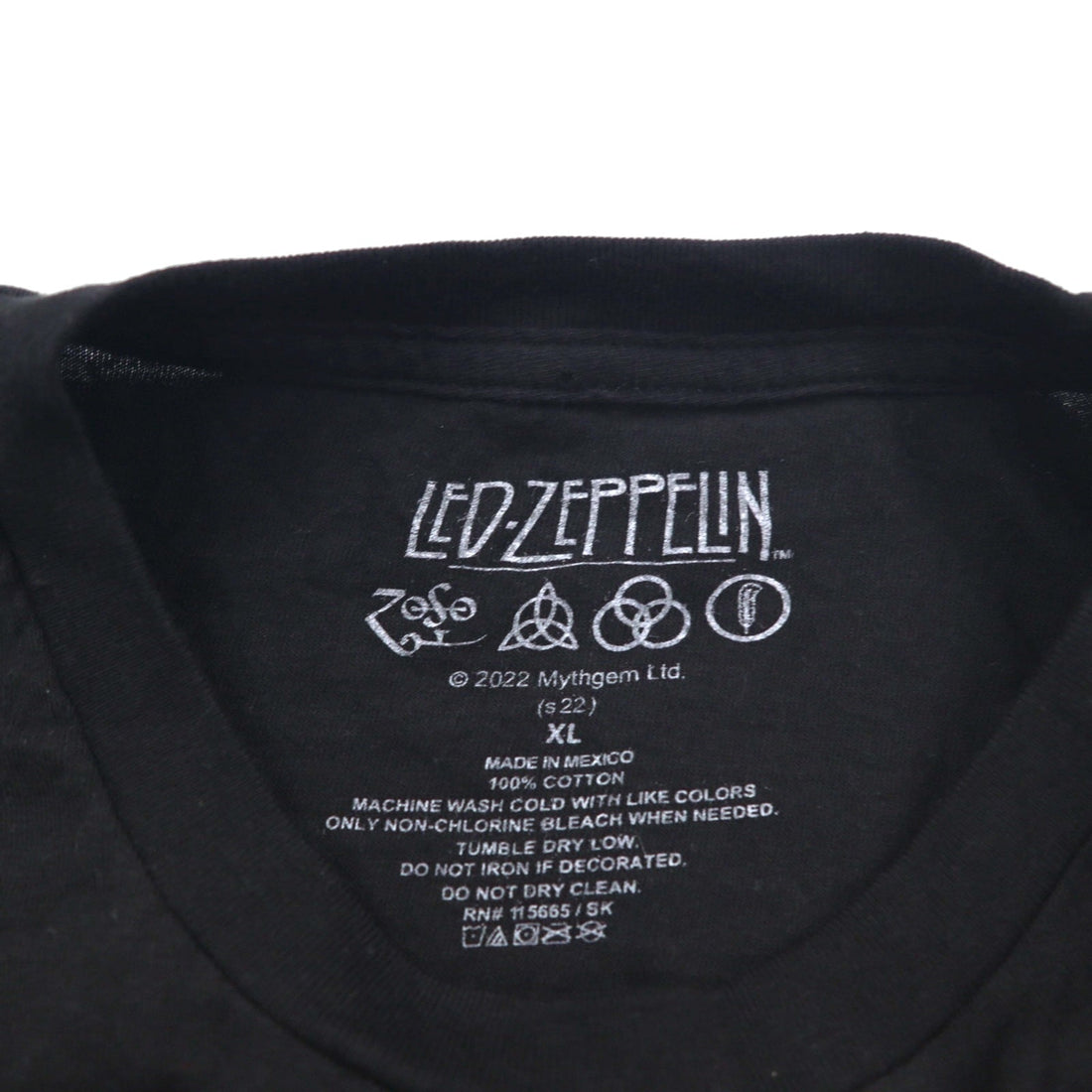 LED ZEPPELIN Led Zeppelin Rock Band T-Shirt XL Black Cotton UNITED STATES OF AMERICA 1977