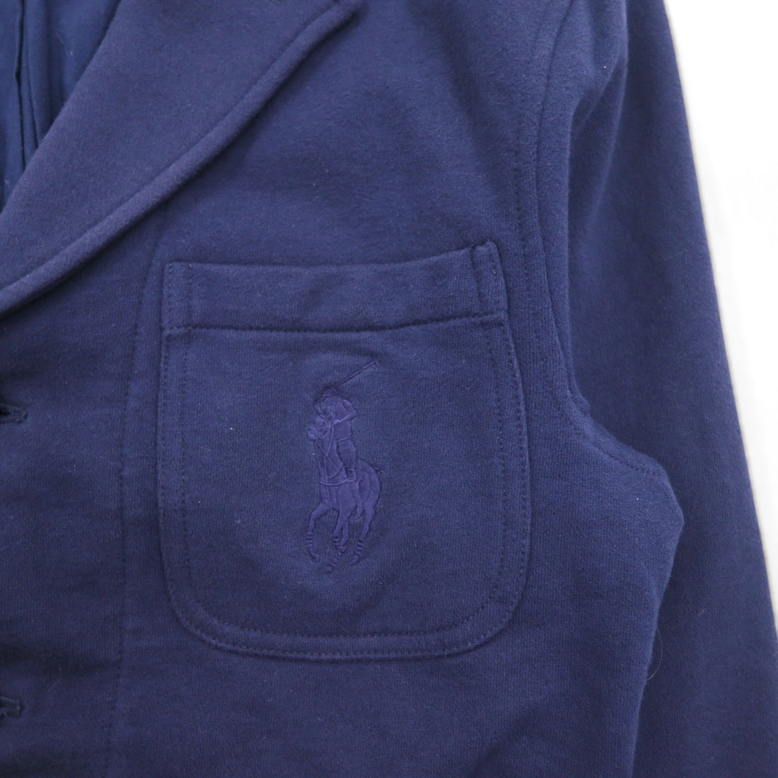 Polo Ralph Lauren 90年代 3B テーラードジャケット ブレザー L ネイビー コットン ポニー刺繍
