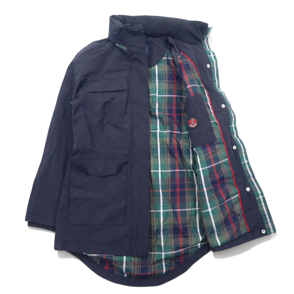 PENDLETON Mountain Parka S Black Polyester Double Zip Check Lining Retractable Hood