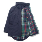 PENDLETON Mountain Parka S Black Polyester Double Zip Check Lining Retractable Hood