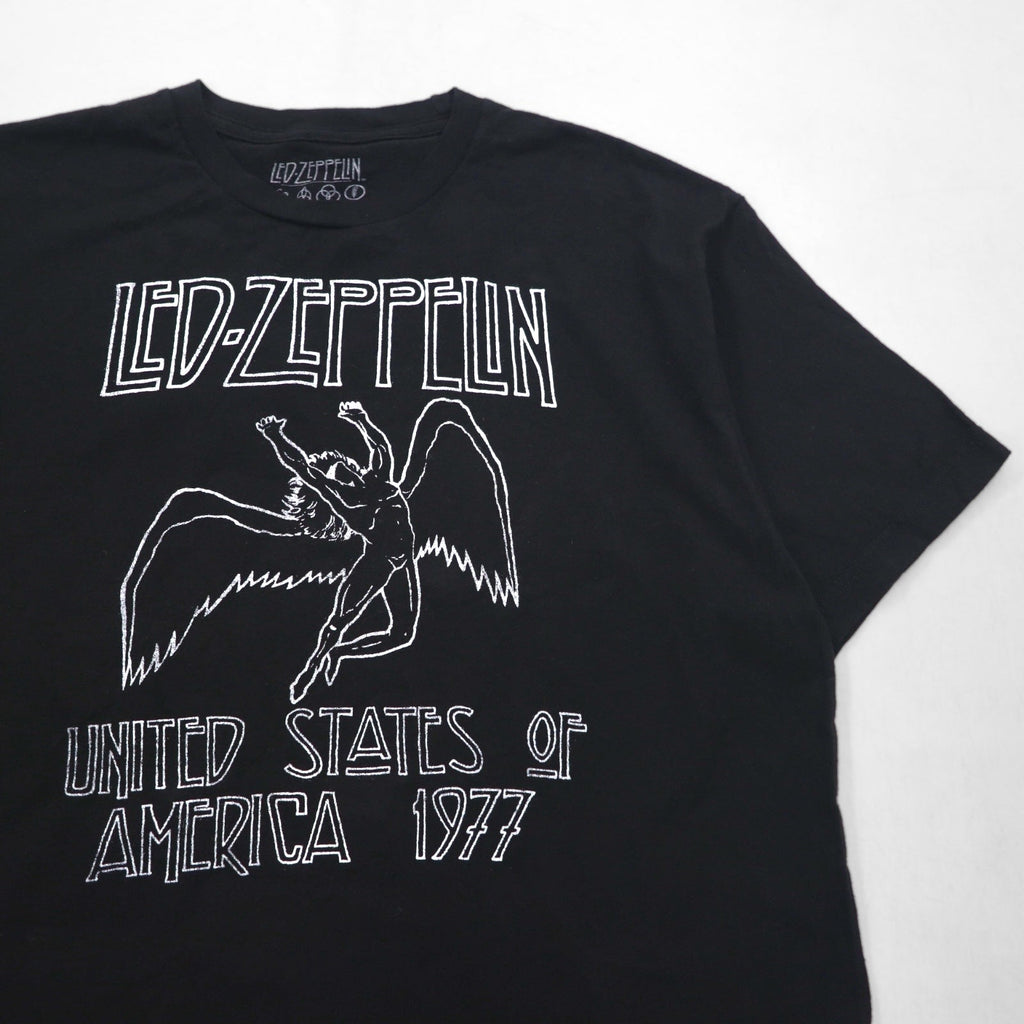LED ZEPPELIN Led Zeppelin Rock Band T-Shirt XL Black Cotton UNITED STATES OF AMERICA 1977